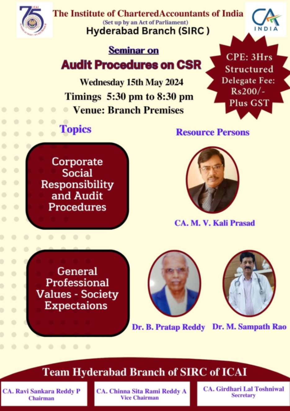 Seminar on Audit Procedures on CSR