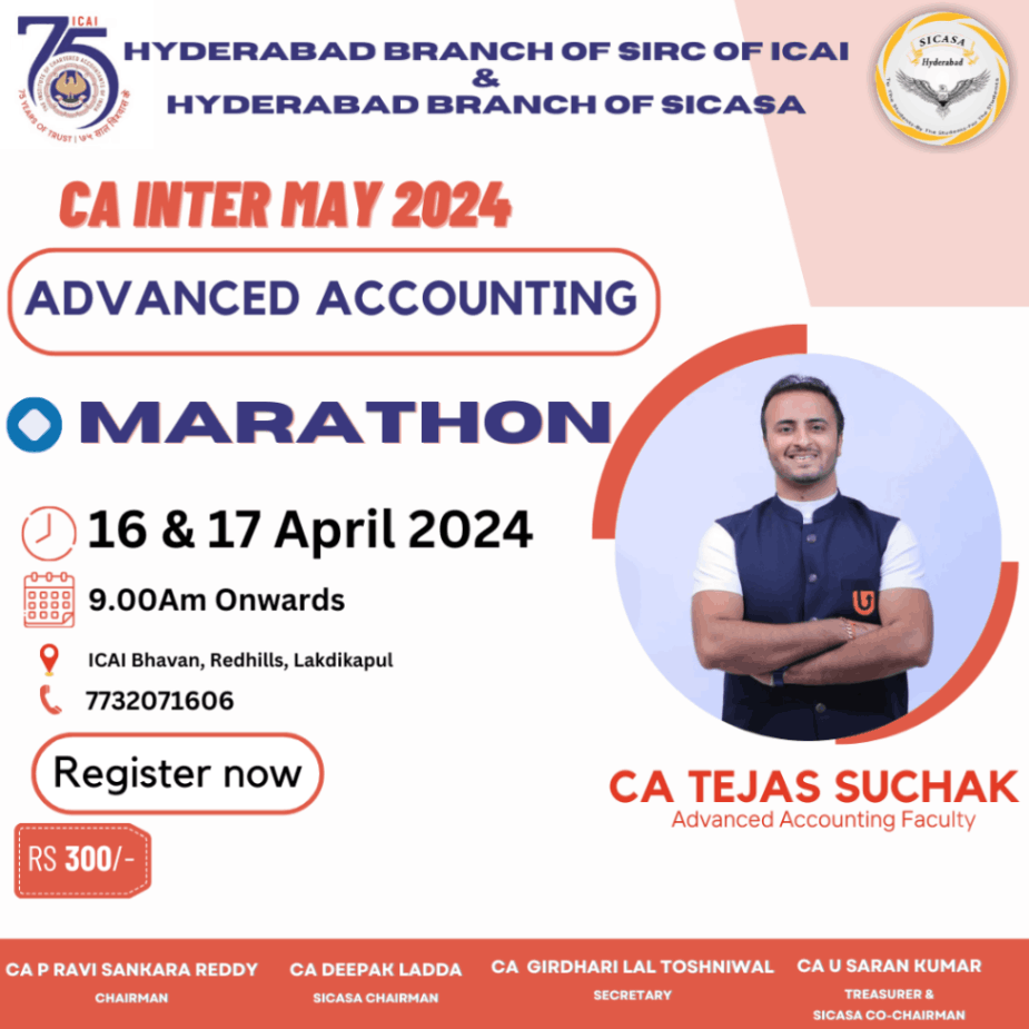 Two Days Marathon on CA Inter Advanced Accounting for May 2024 Exams