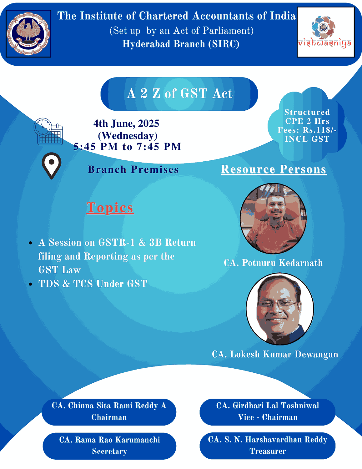 A Session on GSTR-1 & 3B Return filing and Reporting as per the GST Law, TDS & TCS Under GST