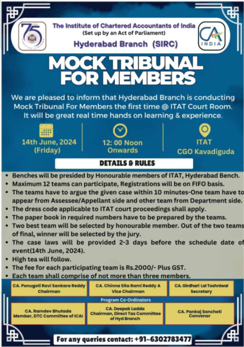 Mock Tribunal Competition for Members