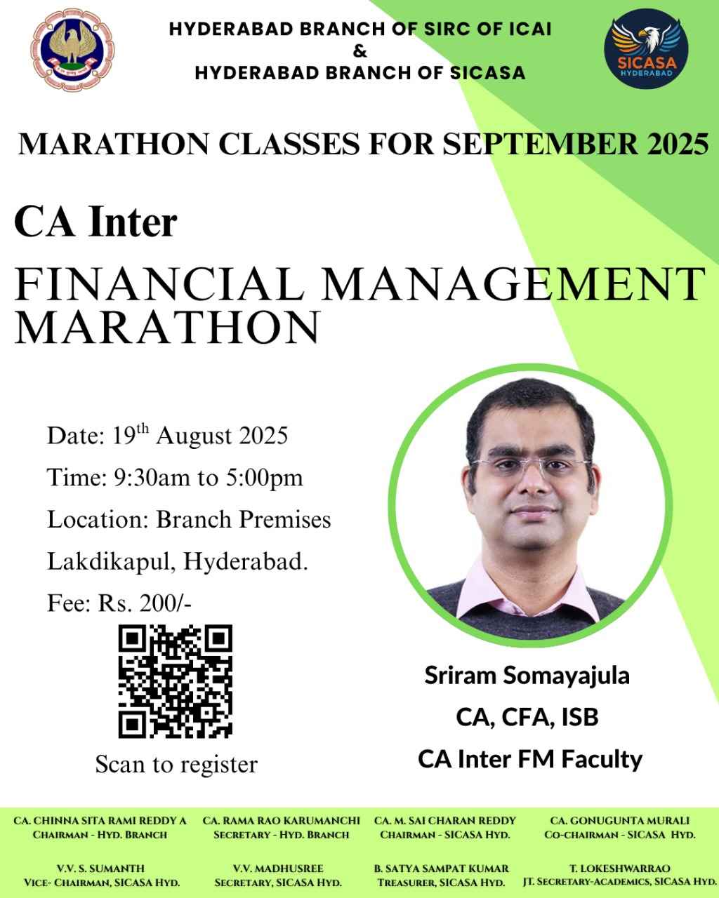 MARATHON CLASSES FOR CA INTERMEDIATE STUDENTS ON FINANCIAL MANAGEMENT