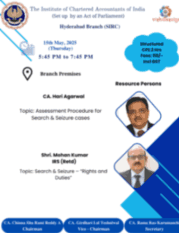 Assessment Procedure for Search & Seizure cases