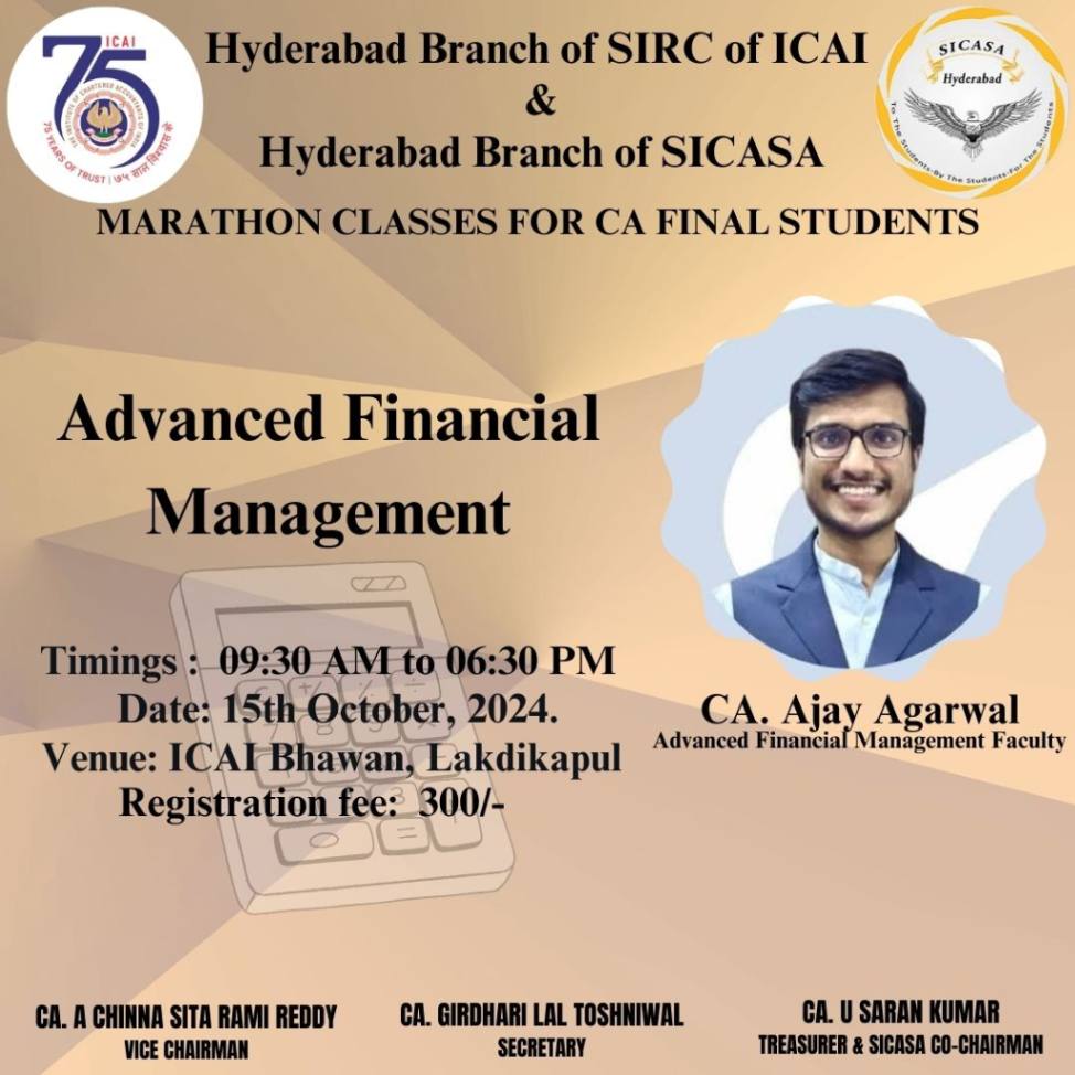 Marathon Classes for CA Final Students-Advanced Financial Management