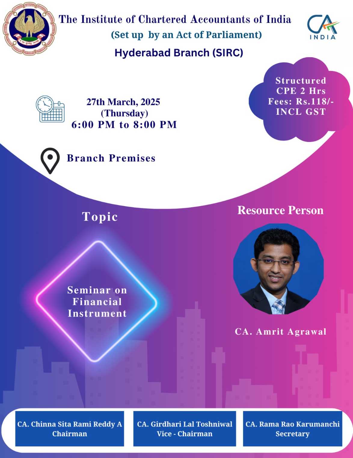 Seminar on "Financial Instrument"
