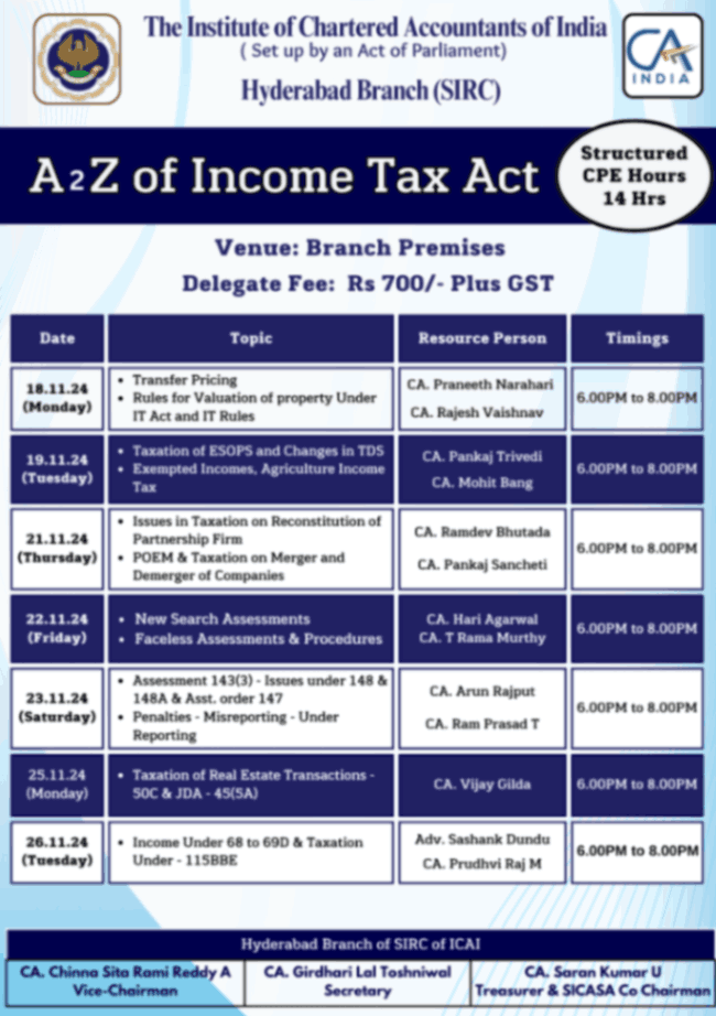 Seminar on A2Z of Income Tax Act