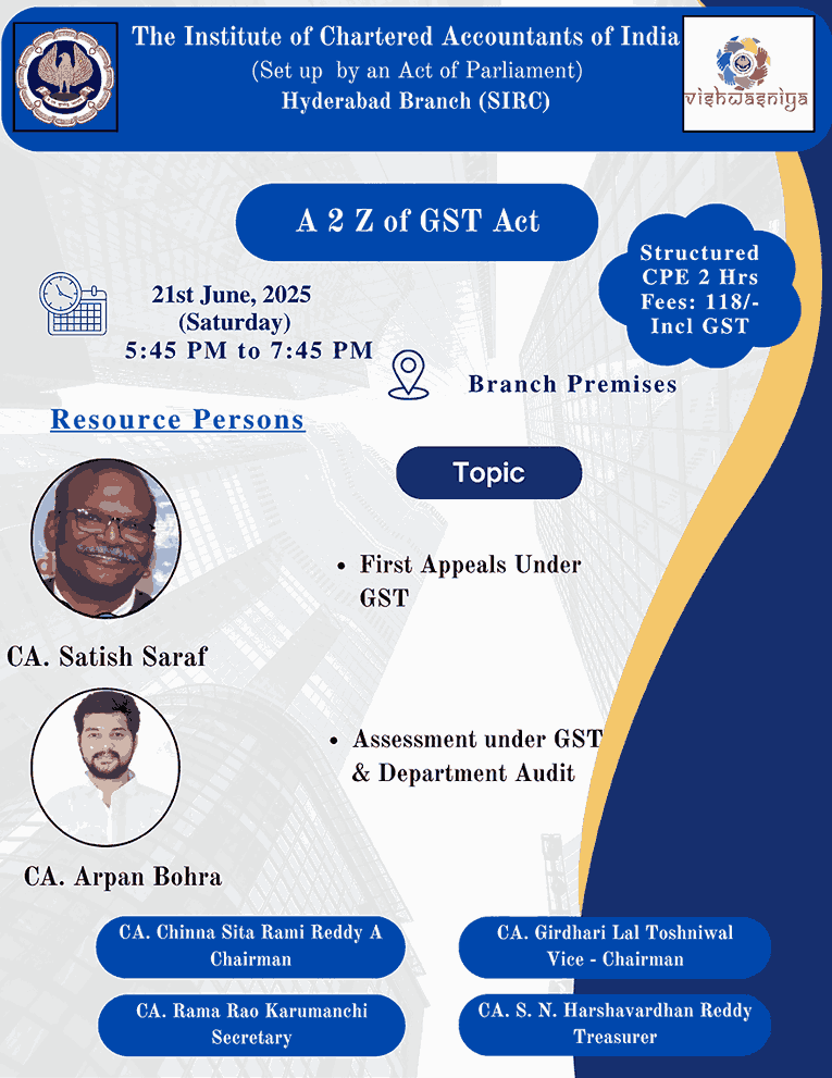 First Appeals Under GST Assessment under GST & Department Audit