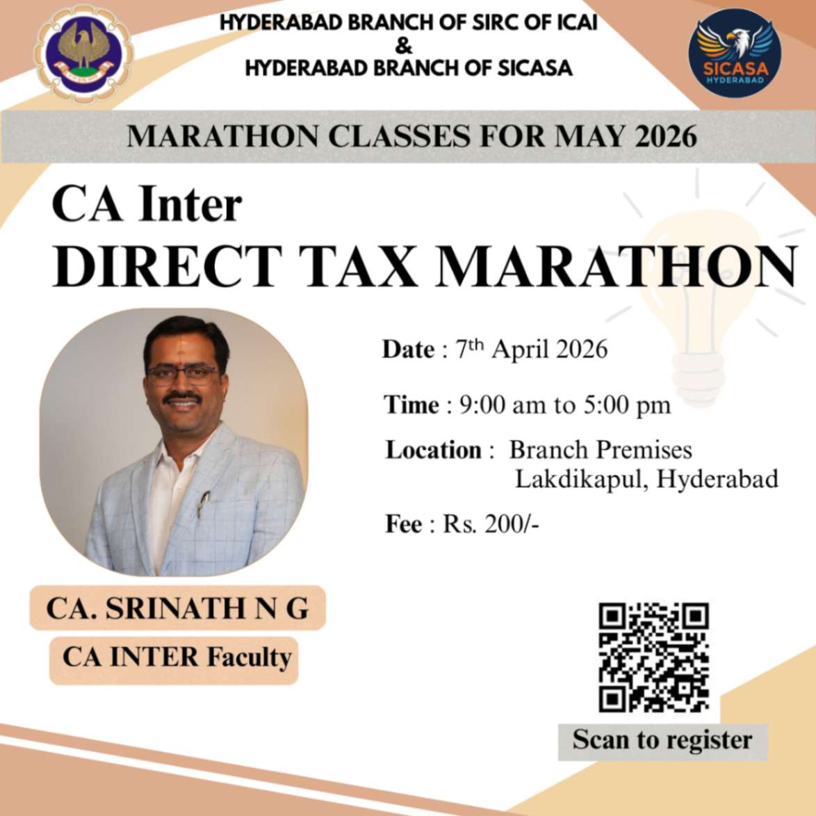 MARATHON CLASSES FOR CA INTERMEDIATE STUDENTS TAXATION on DT