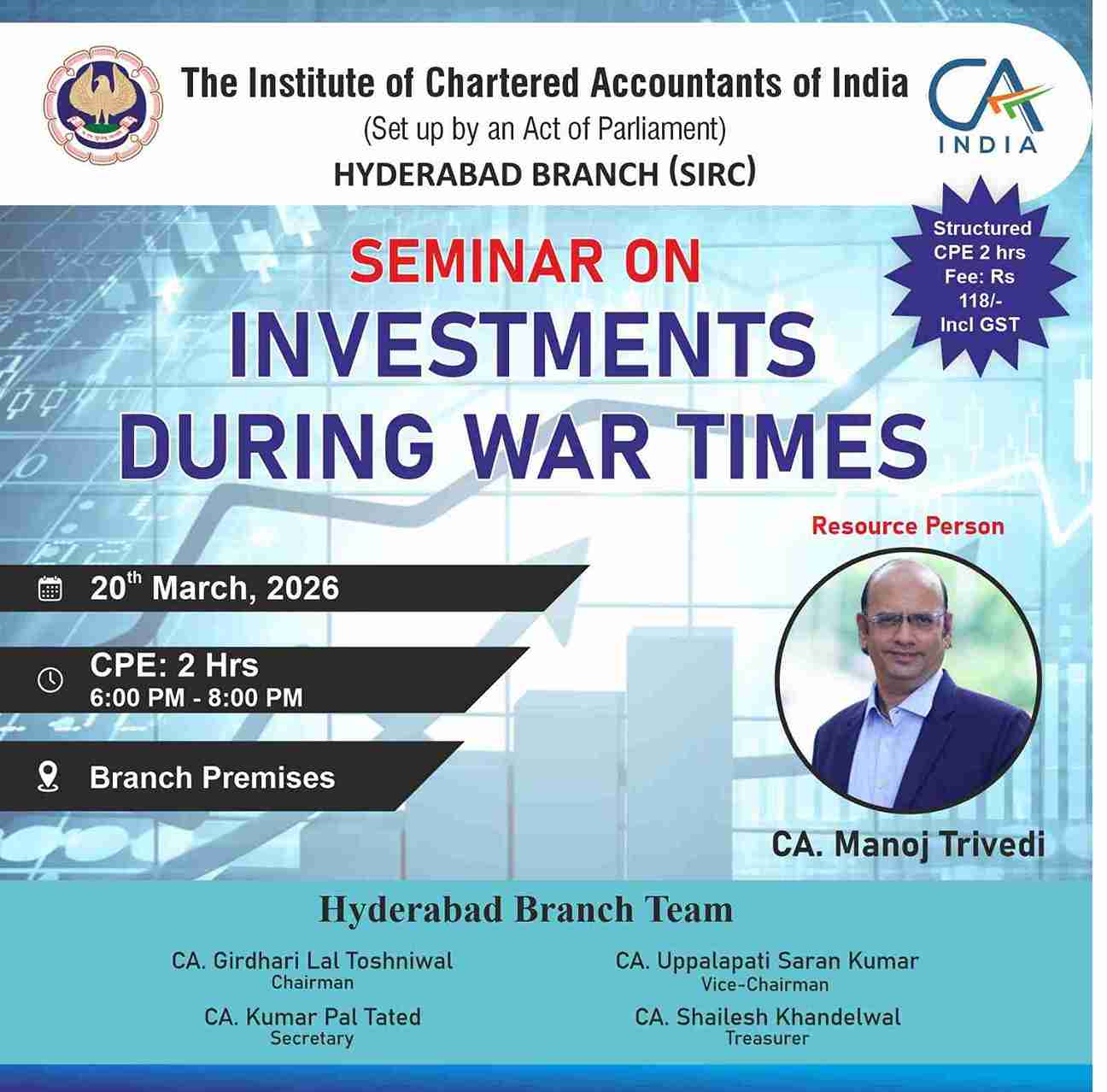 Seminar on Investments During War Times 