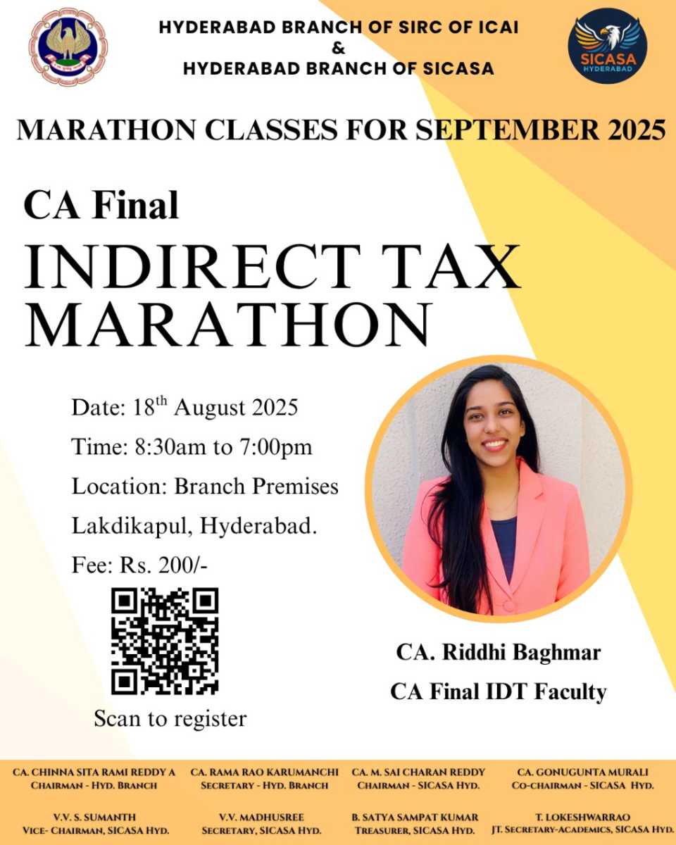 MARATHON CLASSES FOR CA FINAL ON IDT