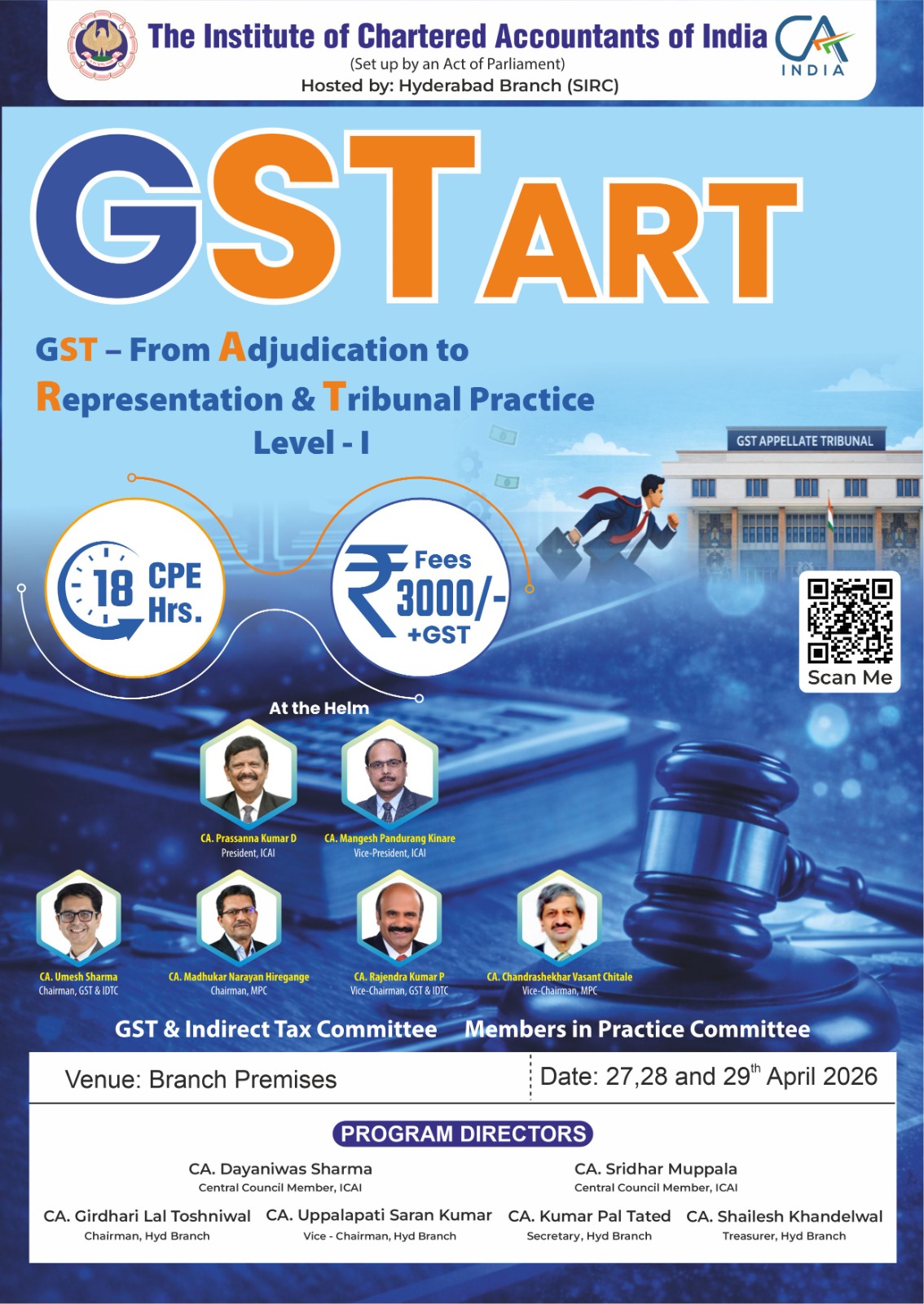 3 Days Workshop on GST  Appellate Tribunal (SPOT)