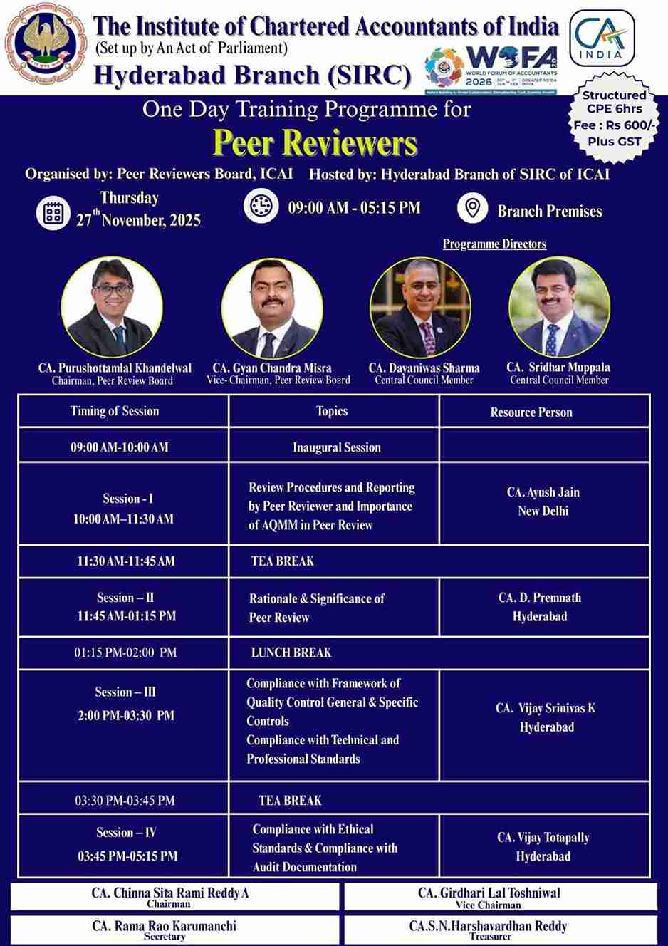 One Day training Programme for Peer Reviewers