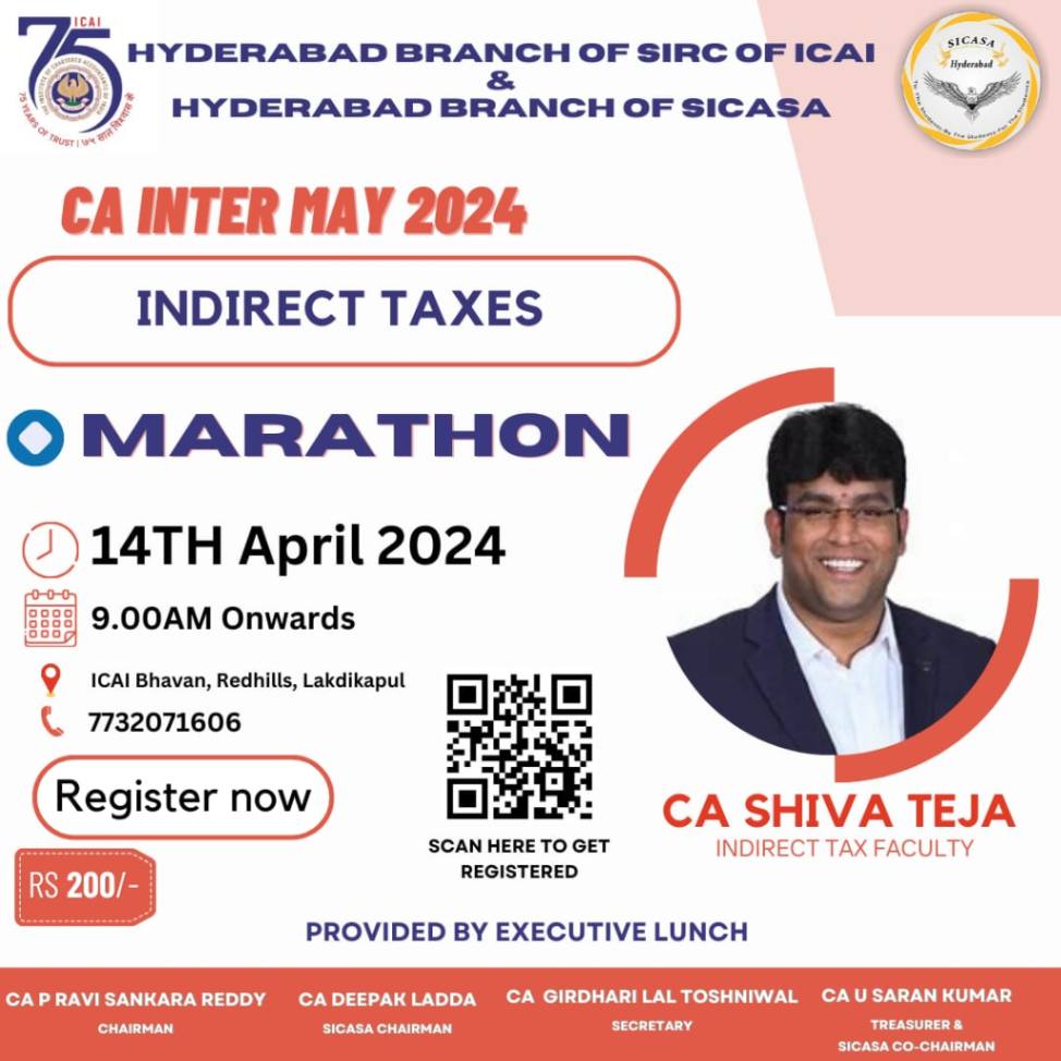 One Day Marathon on CA Inter Direct Tax for May 2024 Exams
