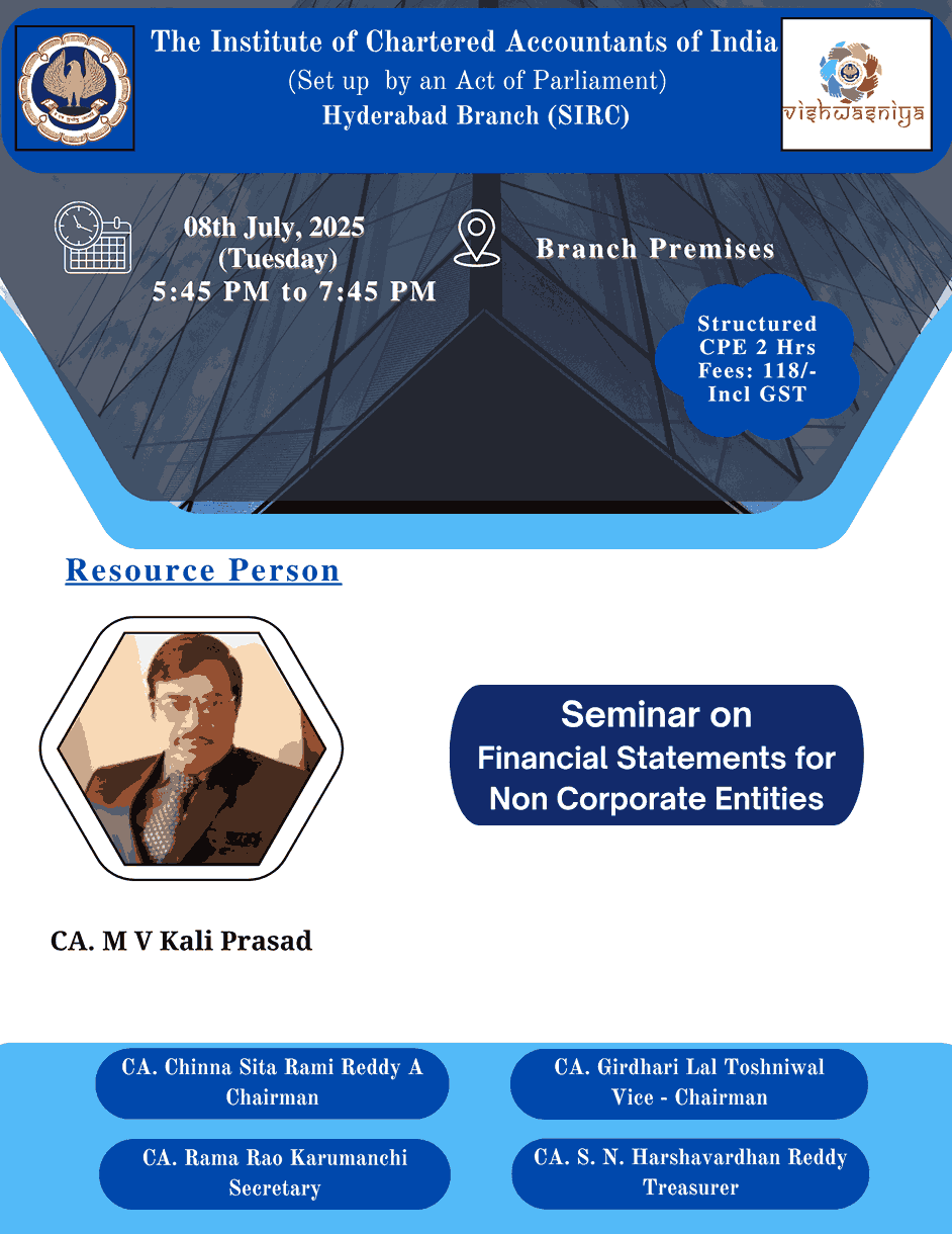 Seminar on Financial Statements for Non Corporate Entities