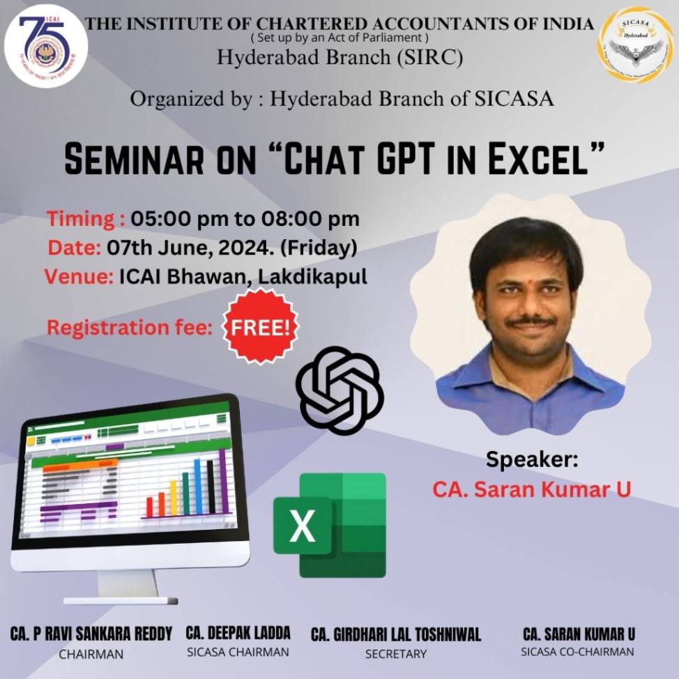 Seminar on Chat GPT in Excel