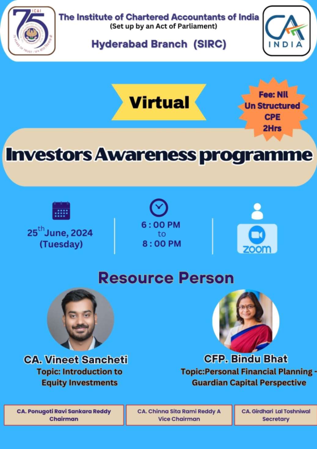 Virtual Investor Awareness Programme-Introduction to Equity Investments and Personal Financial Planning - Guardian Capital Perspective