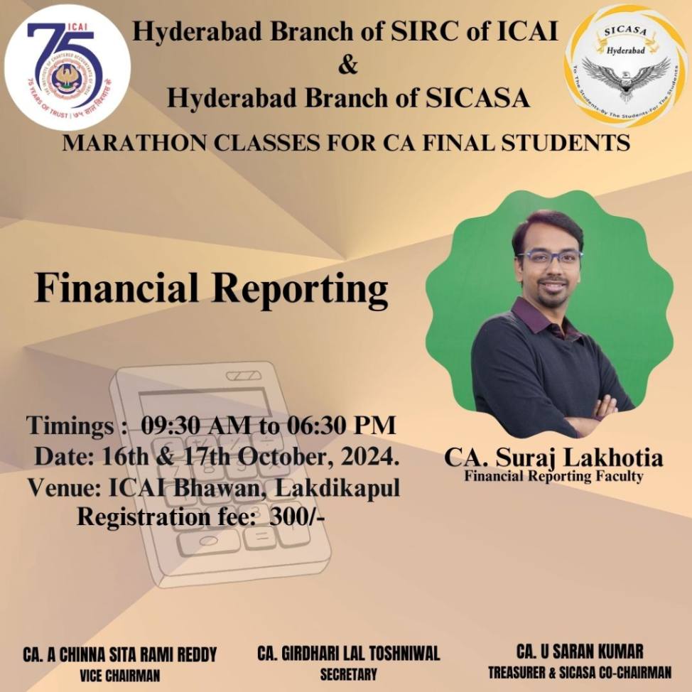 Marathon Classes for CA Final Students-Financial Reporting