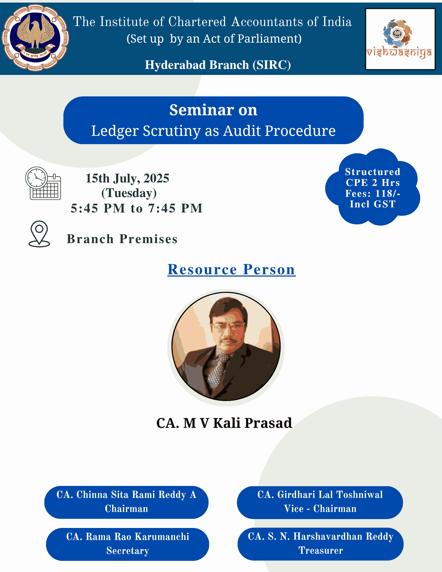 Seminar on Ledger Scrutiny as Audit Procedure