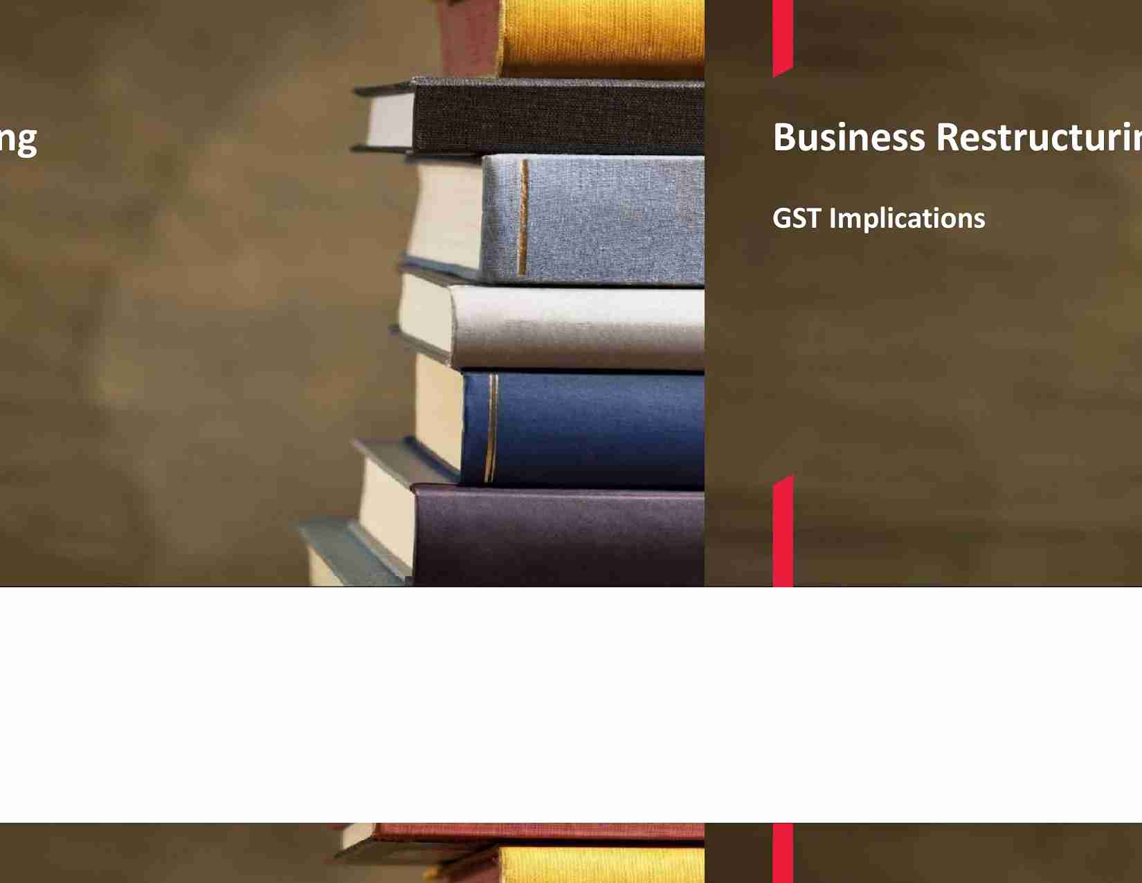 Seminar On Business Restructing - Impact Of GST And GST On Hospitality Industry