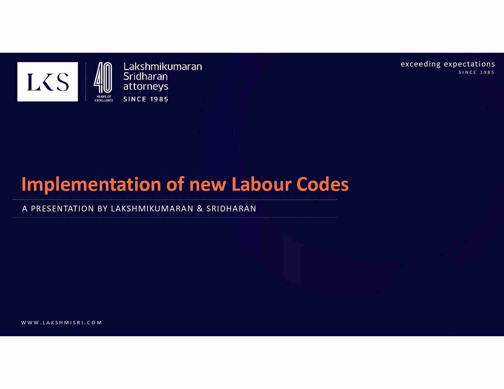 Seminar on Implementation of labour codes & nuances and recent judicial developments in Input Tax Credit under GST