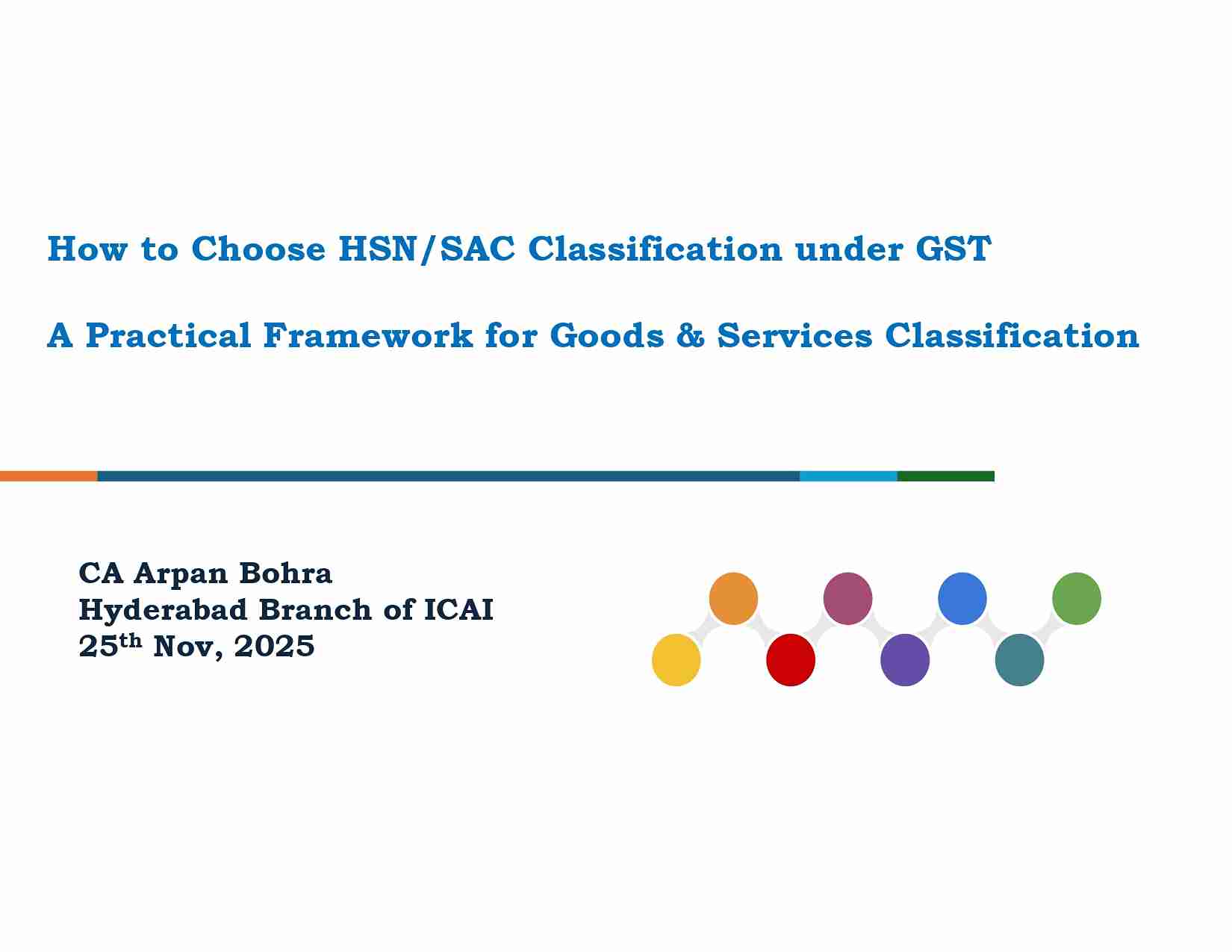 Seminar On RCM, Exemptions, Identification Of HSN Codes And ISD Vs. Cross Charge