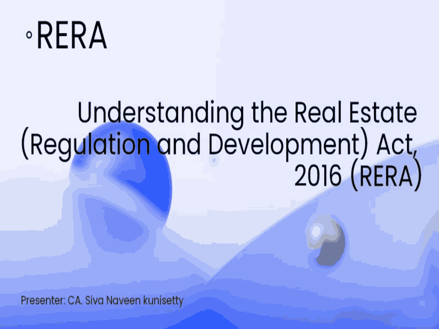 RERA - practices and procedures- workshop