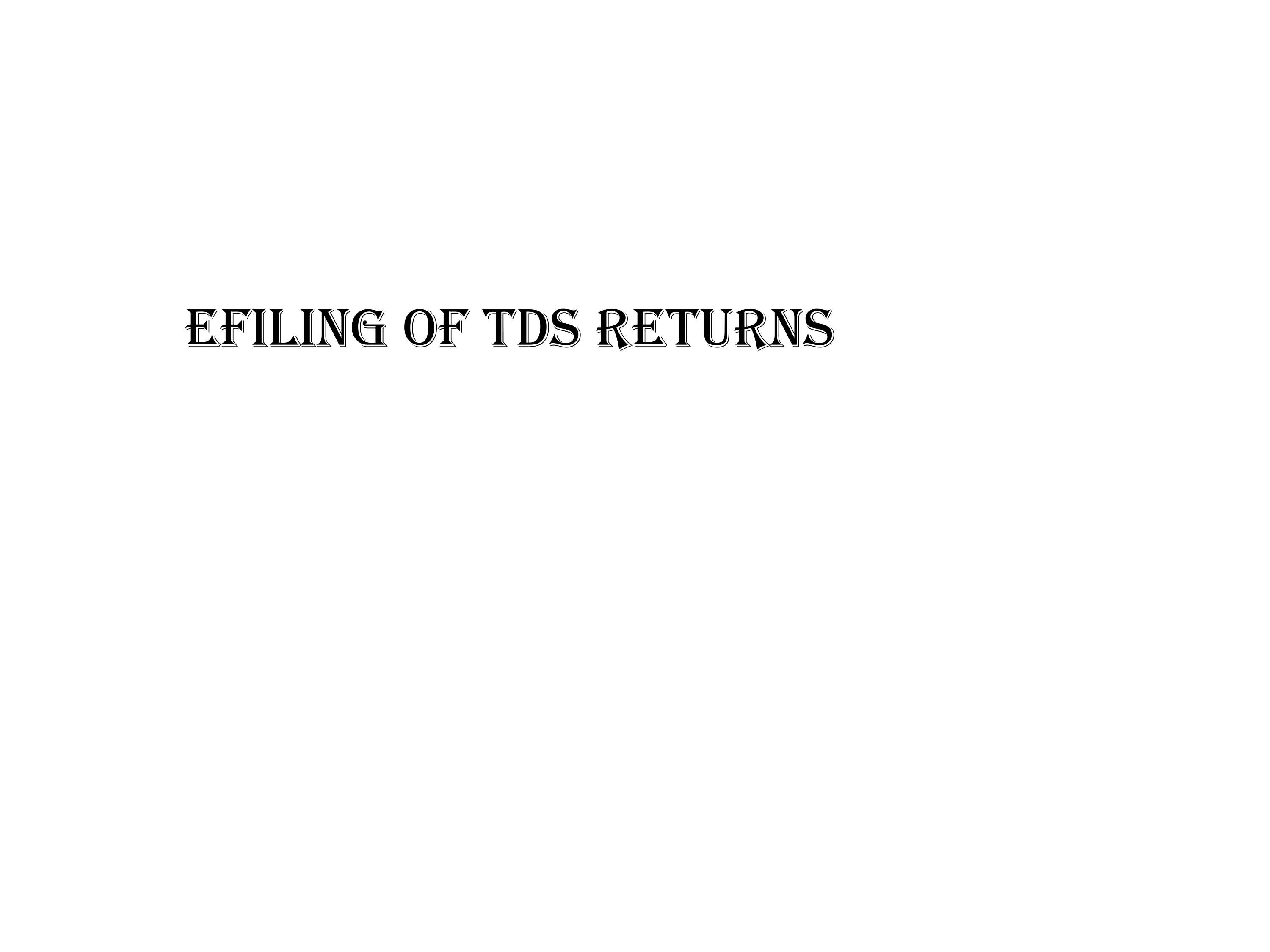 efiling of tds returns