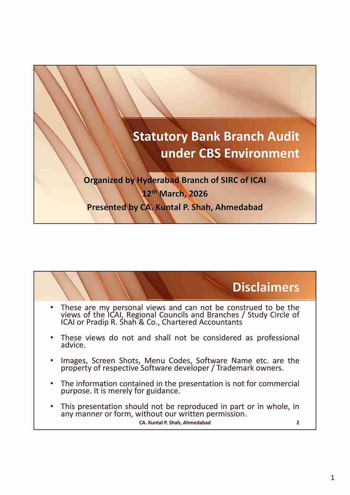 Bank Branch Audit Seminar 2026