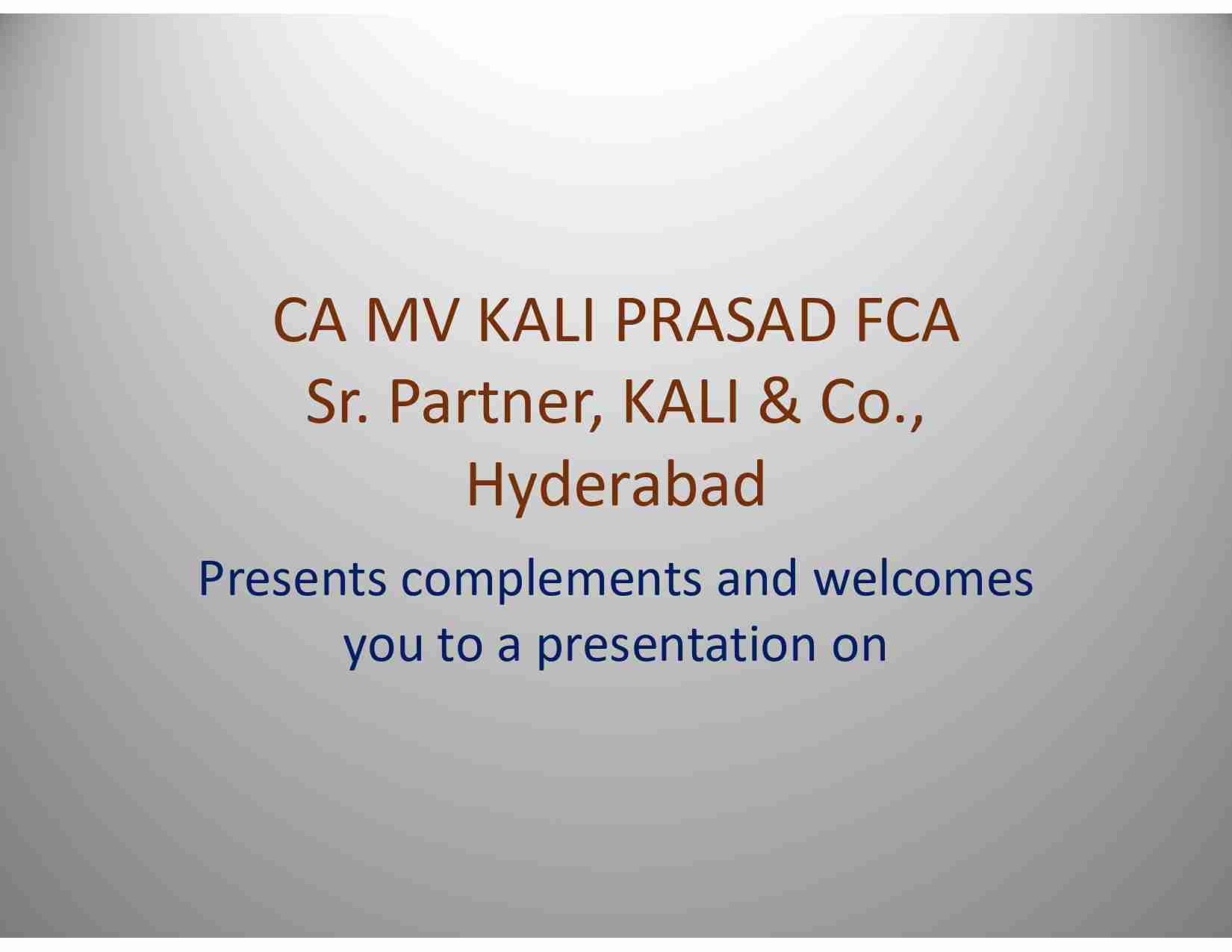 FINANCIAL STATEMENTS   OF  NON CORPORATE ENTITIES